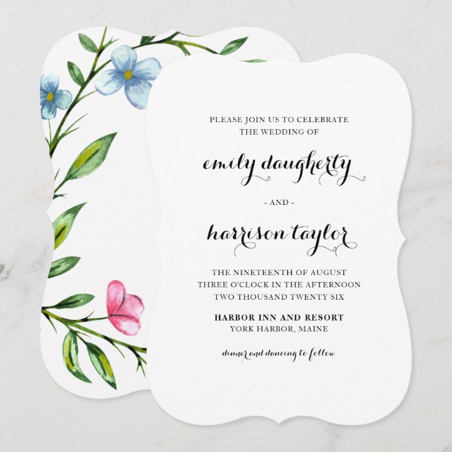 Oh, so liebenswert Hochzeitseinladung Einladung (Vorne/Hinten)