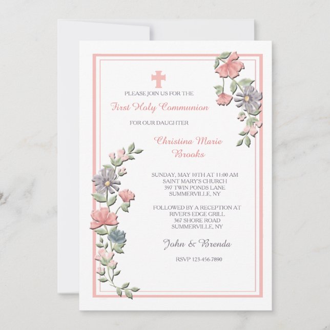 Oh So Pink Invitation (Devant)