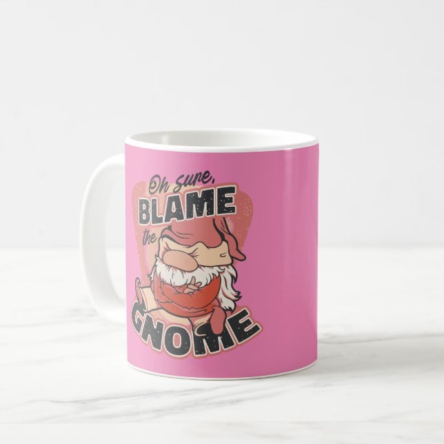 Oh Sure Schuld am Gnome Kaffeetasse (Vorderseite Links)