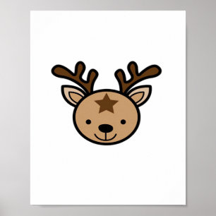 Oh süßer Hirsch Minimal Design Poster