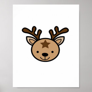 Oh süßer Hirsch Minimal Design  Poster