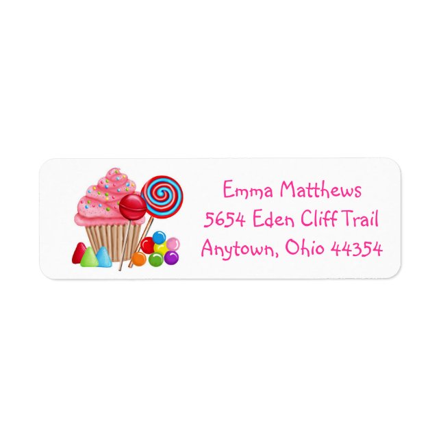 Oh Sweet Candyland Étiquettes de adresse (Devant)