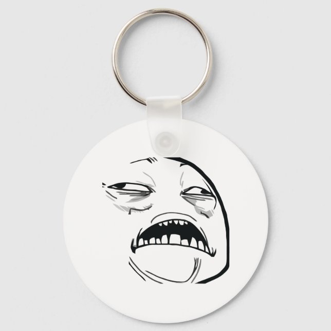Oh Sweet Jesus mag gute Rage Gesicht Meme Schlüsselanhänger (Vorderseite)