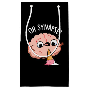 Oh Synapse Funny Brain Pun Dark BG Kleine Geschenktüte