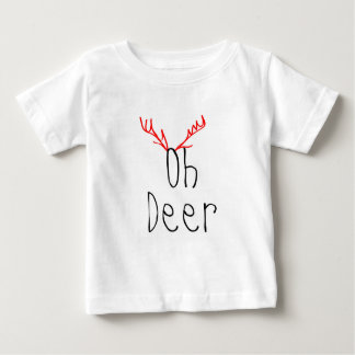 Oh T-shirt de raglan de bébé de Noël de cerfs