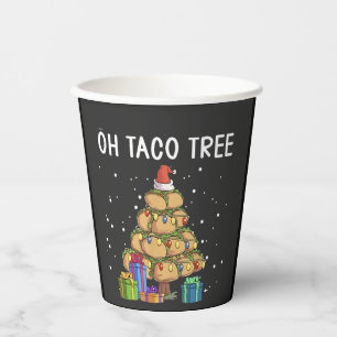 Oh, Taco Tree Funny mexikanisches Essen Ugy Weihna Pappbecher