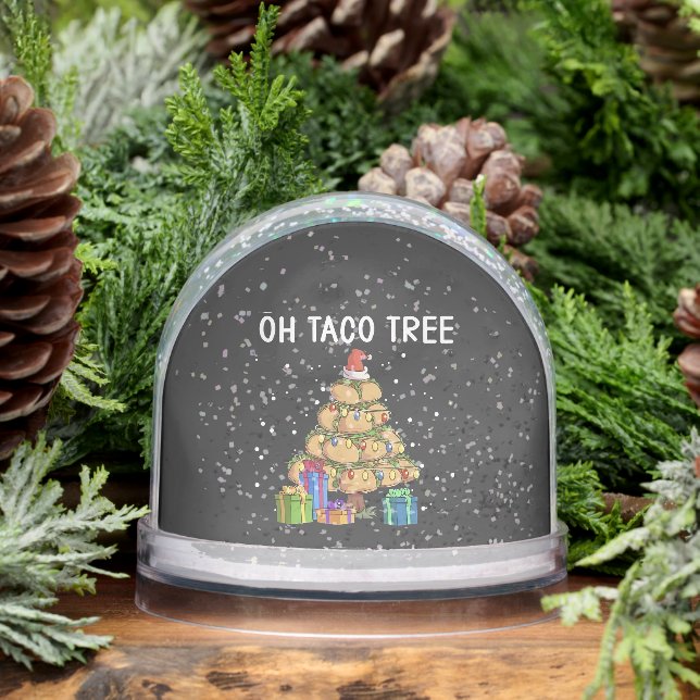 Oh, Taco Tree Funny mexikanisches Essen Ugy Weihna Schneekugeln (Winter)