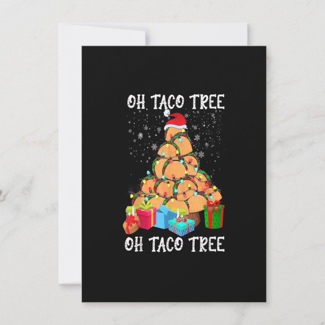 Oh Taco Tree Mexican Food Taco Lover Christmas Xma Einladung (Vorderseite)