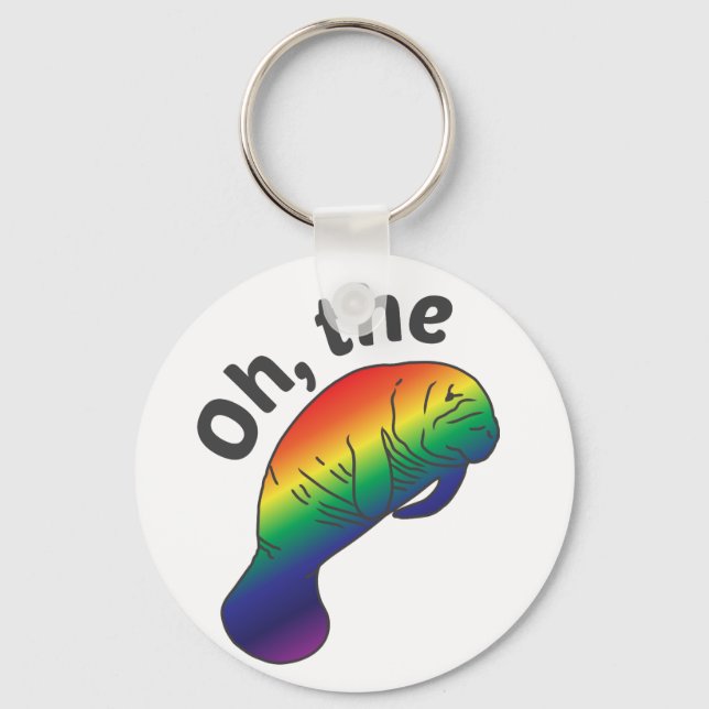Oh the Hue Manatee Basic Keychain Schlüsselanhänger (Vorderseite)