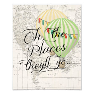 Oh the Places Ils iront Twin Baby shower Photo Pr