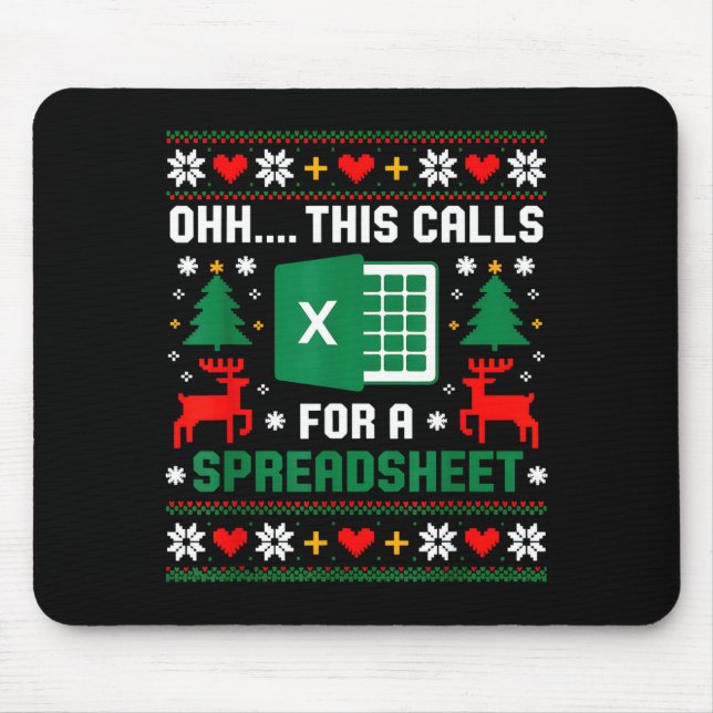 Oh This Calls For A Spreadsheet Christmas Santa Ex Mousepad (Vorne)