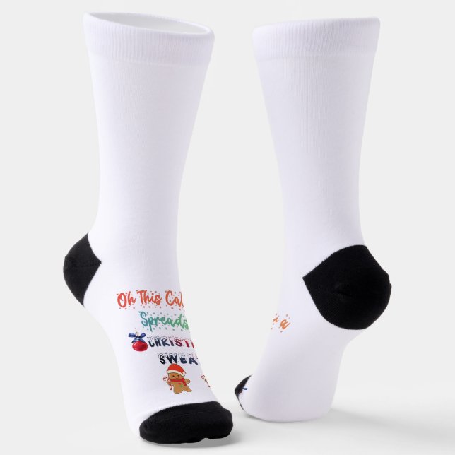 Oh This Calls for a Spreadsheet Christmas Sweater Socken (Gewinkelt)