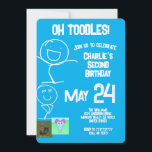 Oh, Toodles | Sam & Friends Einladung zum Geburtst<br><div class="desc">Laden Sie alle Ihre Familie und Freunde zum Geburtstag Ihres Kindes mit diesen einfachen und modernen Einladungen von Sam and Friends zum Geburtstag ein. Personalisieren Sie das Party mit Ihren Daten!</div>