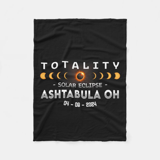 Oh Total Solar Eclipse 2024 Fleecedecke (Vorderseite)
