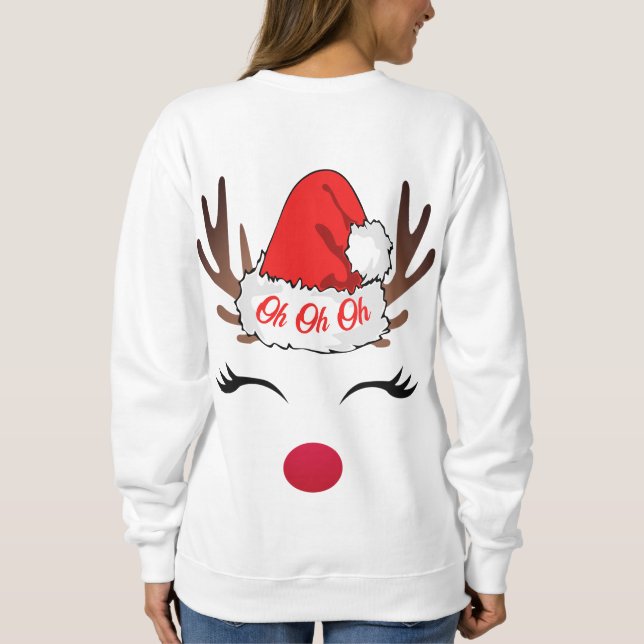 Oh, Ugly White Rentier Weihnachten Sweatshirt (Rückseite)