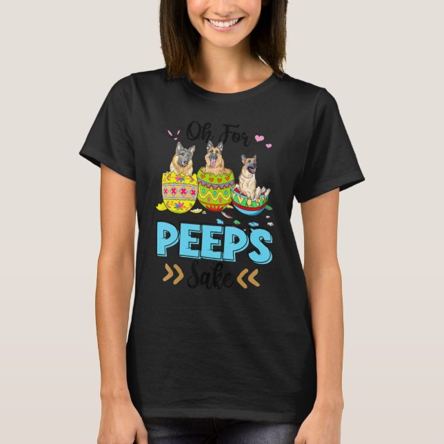 Oh um des Deutschen Schäferhundes willen Osthase O T-Shirt (Vorderseite)