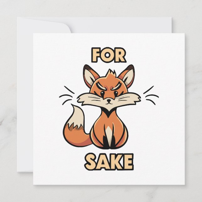 Oh um Fuchs herum Dankeskarte (Vorderseite)