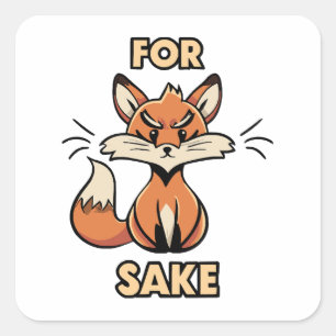 Oh um Fuchs herum Quadratischer Aufkleber