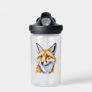Oh, um Himmels willen! Lustiger Wasserfarben-Fuchs Trinkflasche