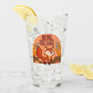 Oh verdammt süßes und lustiges Fuchs-Rundkissen Glas