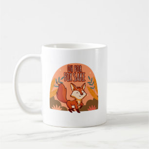 Oh verdammt süßes und lustiges Fuchs-Rundkissen Kaffeetasse