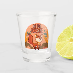 Oh verdammt süßes und lustiges Fuchs-Rundkissen Schnapsglas