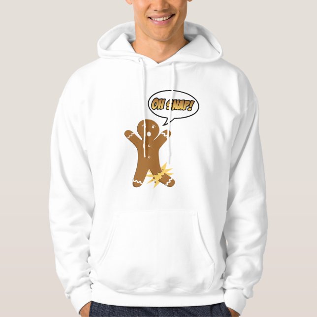 Oh Verschluss-lustiger Lebkuchen-Plätzchen-Mann Hoodie (Vorderseite)