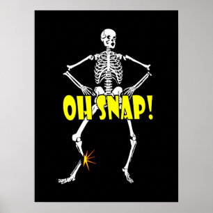 Oh Verschluss, lustiges Skeleton Halloween Poster