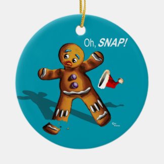 Oh Verschluss! Weihnachtsverzierung (aquamarin) Keramikornament