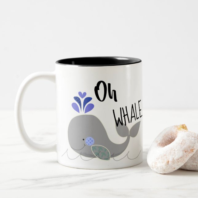 Oh Wal-Spaß-Kaffee-Tasse Zweifarbige Tasse (Mit Donut)