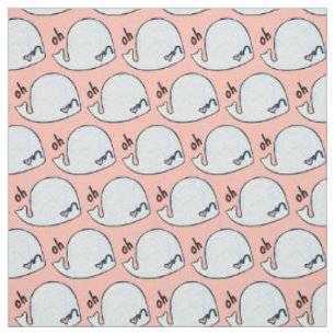 oh Wal, wordplay kawaii Aquarell durch den Garten Stoff