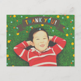 Oh, was Fun Confetti Junge Geburtstag Danke Foto Postkarte