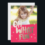 OH WAS FUN FOTO RED Christmas Card Feiertagskarte<br><div class="desc"></div>