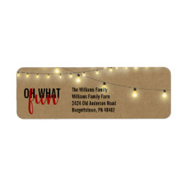 OH WAS FUN Typografie Kraft String Lights