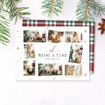 Oh, was für ein Jahr Moderne Familienfotografie Co Feiertagskarte<br><div class="desc">Oh, was für ein Jahr, Jahr in der Überprüfung Himmelsstars acht Foto Familie Collage Weihnachtskarte. Ideal für große Familien mit vielen Weihnachtsliedern, die es zu teilen gilt. Lass deinen Fotos mit dieser Collage Card, die in modernen Sternen gerahmt ist. Passen Sie mit Ihren Urlaubssgrüße und Fotos an. Das Backside Design...</div>