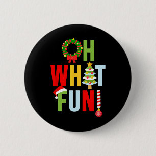 Oh was für ein lustiges Weihnachten mit Kranz und Button