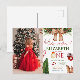 Oh was für ein lustiges Weihnachts-Winter-Erstes-G Postkarte