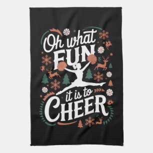 Oh was für ein Spaß es ist, hässliches Cheerleadin Geschirrtuch