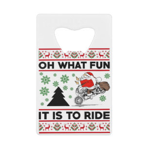 Oh Was Für Ein Spaß Es Ist, Santa Motocross Dirt B Geldbeutel Flaschenöffner