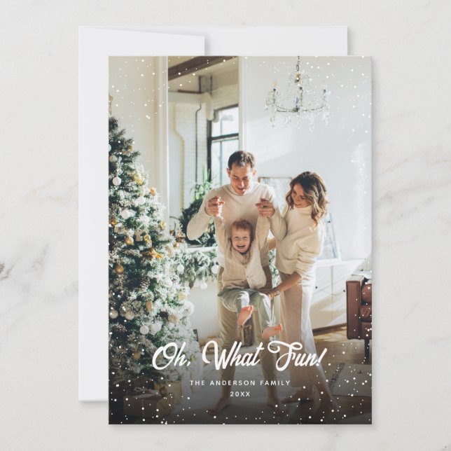 Oh, was für ein Spaß Foto Weihnachten (Vorderseite)
