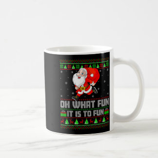 Oh was für ein Spaß ist es, lustigen Santa Running Kaffeetasse