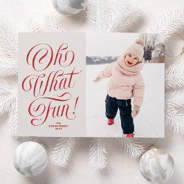 Oh was für ein Spaß rotes drei Foto Weihnachten