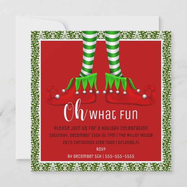 Oh, was für ein Spaß Weihnachten Party Einladung (Vorderseite)