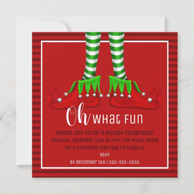Oh, was für ein Spaß Weihnachten Party Einladung (Vorderseite)