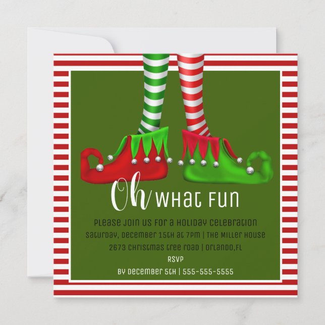 Oh, was für ein Spaß Weihnachten Party Einladung (Vorderseite)