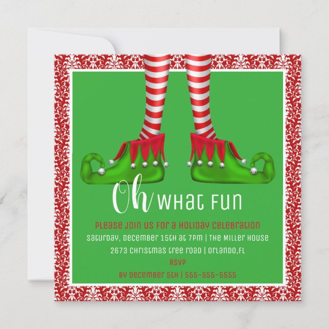 Oh, was für ein Spaß Weihnachten Party Einladung (Vorderseite)