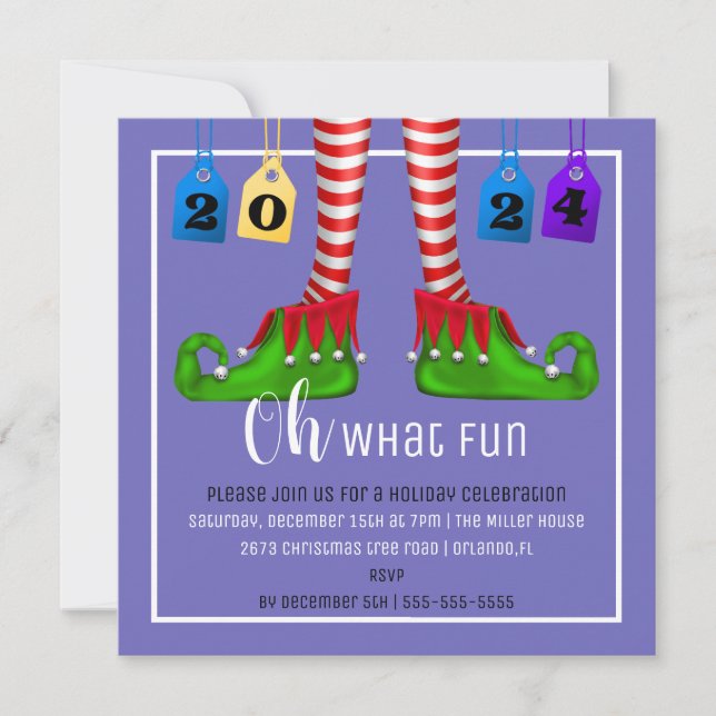 Oh, was für ein Spaß Weihnachten Party Einladung (Vorderseite)