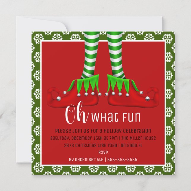 Oh, was für ein Spaß Weihnachten Party Einladung (Vorderseite)