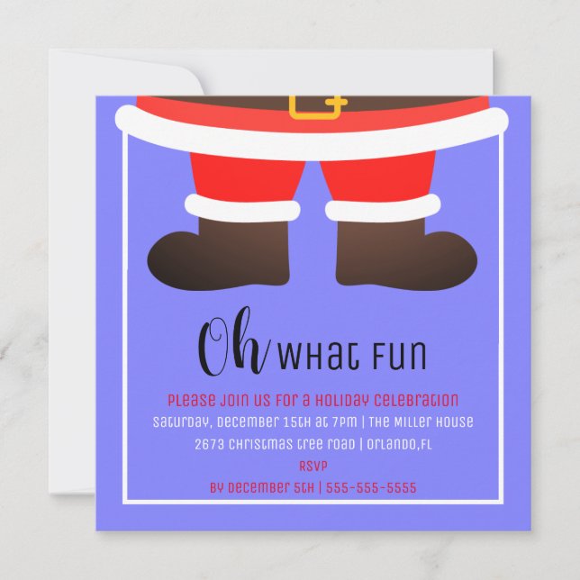 Oh, was für ein Spaß Weihnachten Party Einladung (Vorderseite)