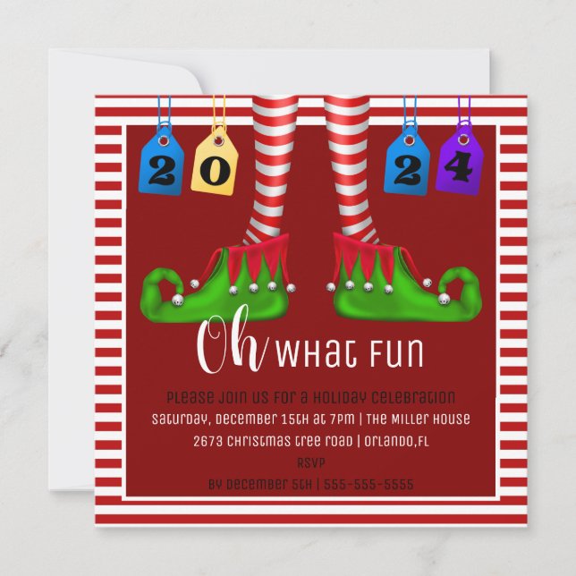 Oh, was für ein Spaß Weihnachten Party Einladung (Vorderseite)